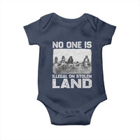 No One Is Illegal On Stolen Land Baby Onesie Native Tribe Indigenous People - Wonder Print Shop