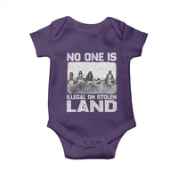 No One Is Illegal On Stolen Land Baby Onesie Native Tribe Indigenous People - Wonder Print Shop