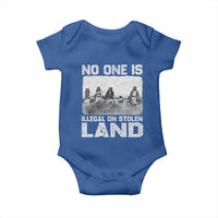 No One Is Illegal On Stolen Land Baby Onesie Native Tribe Indigenous People - Wonder Print Shop