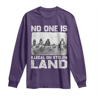 No One Is Illegal On Stolen Land Long Sleeve Shirt Native Tribe Indigenous People - Wonder Print Shop