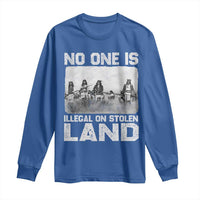 No One Is Illegal On Stolen Land Long Sleeve Shirt Native Tribe Indigenous People - Wonder Print Shop