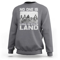No One Is Illegal On Stolen Land Sweatshirt Native Tribe Indigenous People - Wonder Print Shop
