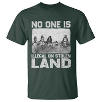No One Is Illegal On Stolen Land T Shirt Native Tribe Indigenous People - Wonder Print Shop