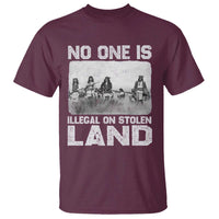No One Is Illegal On Stolen Land T Shirt Native Tribe Indigenous People - Wonder Print Shop