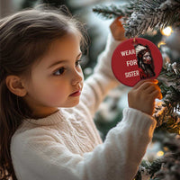 MMIW Christmas Ornament I Wear Red For My Sister Native American Stop MMIW - Wonder Print Shop