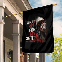 MMIW Garden Flag I Wear Red For My Sister Native American Stop MMIW - Wonder Print Shop
