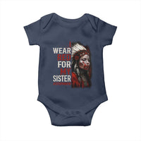 MMIW Baby Onesie I Wear Red For My Sister Native American Stop MMIW - Wonder Print Shop