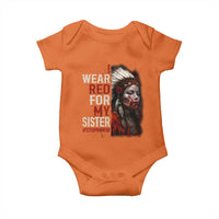 MMIW Baby Onesie I Wear Red For My Sister Native American Stop MMIW - Wonder Print Shop