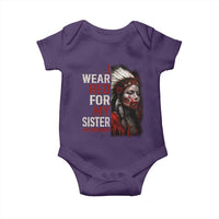 MMIW Baby Onesie I Wear Red For My Sister Native American Stop MMIW - Wonder Print Shop