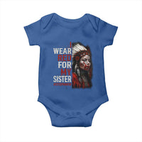 MMIW Baby Onesie I Wear Red For My Sister Native American Stop MMIW - Wonder Print Shop