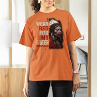 MMIW T Shirt For Women I Wear Red For My Sister Native American Stop MMIW - Wonder Print Shop