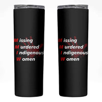 MMIW Skinny Tumbler Missing Murdered Indigenous Women Red Hand - Wonder Print Shop