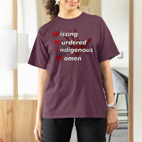 MMIW T Shirt For Women Missing Murdered Indigenous Women Red Hand - Wonder Print Shop