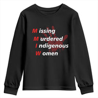 MMIW Youth Sweatshirt Missing Murdered Indigenous Women Red Hand - Wonder Print Shop