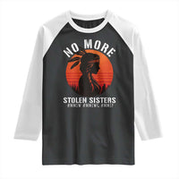 MMIW No More Stolen Sisters Raglan Shirt American Native Indigenous Woman - Wonder Print Shop