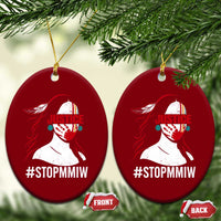 MMIW Awareness Ceramic Ornament Justice For Indigenous Woman Stop Stolen Sisters