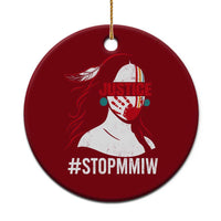 MMIW Awareness Ceramic Ornament Justice For Indigenous Woman Stop Stolen Sisters