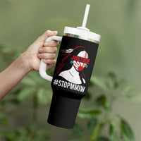 MMIW Awareness Tumbler With Handle Justice For Indigenous Woman Stop Stolen Sisters
