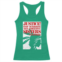 MMIW Awareness Racerback Tank Top Justice Stop Murdering Our Indigenous Sisters
