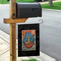 Anime Blue Cat Ramen Garden Flag Vintage Japanese Art Funny Kawaii Demon Cat Tiger - Wonder Print Shop