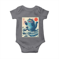 Blue Catzilla Cat Japanese Art Baby Onesie Kawaii Demon Tiger Funny Kitty Dad Gifts - Wonder Print Shop