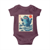 Blue Catzilla Cat Japanese Art Baby Onesie Kawaii Demon Tiger Funny Kitty Dad Gifts - Wonder Print Shop