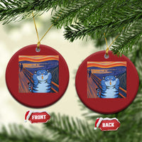 Blue Tiger Scream Christmas Ornament Cute Animal Anime Demon Aesthetic Painting - Wonder Print Shop