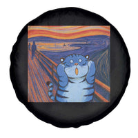 Blue Tiger Scream Spare Tire Cover Cute Animal Anime Demon Aesthetic Painting - Wonder Print Shop