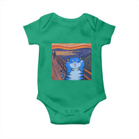 Blue Tiger Scream Baby Onesie Cute Animal Anime Demon Aesthetic Painting - Wonder Print Shop