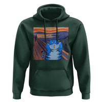 Blue Tiger Scream Hoodie Cute Animal Anime Demon Aesthetic Painting - Wonder Print Shop