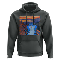 Blue Tiger Scream Hoodie Cute Animal Anime Demon Aesthetic Painting - Wonder Print Shop