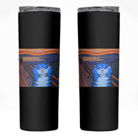 Blue Tiger Scream Skinny Tumbler Cute Animal Anime Demon Aesthetic Painting - Wonder Print Shop