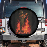 Funny Halloween Witch Spare Tire Cover Witch Lighting Cigarette With Flames Occult Unholy - Wonder Print Shop