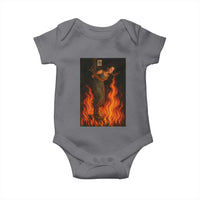 Funny Halloween Witch Baby Onesie Witch Lighting Cigarette With Flames Occult Unholy - Wonder Print Shop