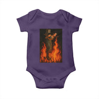 Funny Halloween Witch Baby Onesie Witch Lighting Cigarette With Flames Occult Unholy - Wonder Print Shop