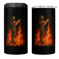 Funny Halloween Witch 4 in 1 Can Cooler Tumbler Witch Lighting Cigarette With Flames Occult Unholy - Wonder Print Shop