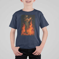 Funny Halloween Witch T Shirt For Kid Witch Lighting Cigarette With Flames Occult Unholy - Wonder Print Shop