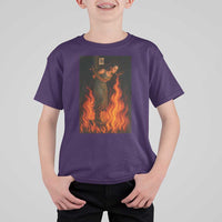 Funny Halloween Witch T Shirt For Kid Witch Lighting Cigarette With Flames Occult Unholy - Wonder Print Shop