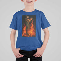 Funny Halloween Witch T Shirt For Kid Witch Lighting Cigarette With Flames Occult Unholy - Wonder Print Shop