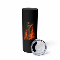 Funny Halloween Witch Skinny Tumbler Witch Lighting Cigarette With Flames Occult Unholy - Wonder Print Shop