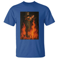 Funny Halloween Witch T Shirt Witch Lighting Cigarette With Flames Occult Unholy - Wonder Print Shop