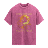 Funny Witch Washed Cotton T-Shirt On A Dark Desert Highway Cool Wind In My Hair