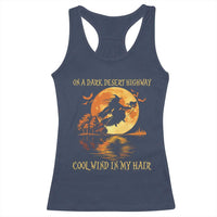 Funny Witch Racerback Tank Top On A Dark Desert Highway Cool Wind In My Hair - Wonder Print Shop
