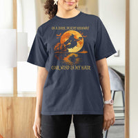 Funny Witch T Shirt For Women On A Dark Desert Highway Cool Wind In My Hair - Wonder Print Shop