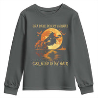 Funny Witch Youth Sweatshirt On A Dark Desert Highway Cool Wind In My Hair - Wonder Print Shop