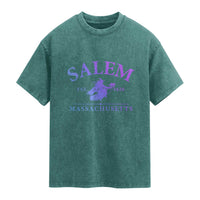 1692 They Missed One Washed Cotton T-Shirt Halloween Salem Witch Trials