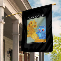 Van Gogh Kpop Fan Garden Flag Blue Tiger Vintage Art Sunflower Cat