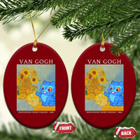 Van Gogh Kpop Fan Ceramic Ornament Blue Tiger Vintage Art Sunflower Cat
