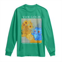 Van Gogh Kpop Fan Long Sleeve Shirt Blue Tiger Vintage Art Sunflower Cat