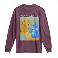 Van Gogh Kpop Fan Long Sleeve Shirt Blue Tiger Vintage Art Sunflower Cat